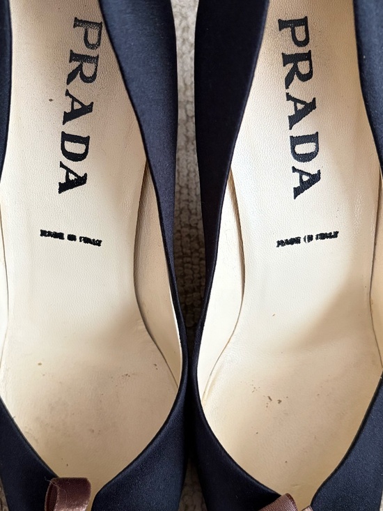 PRADA Raso Velour Nero Tabacco Formal Shoes - Picture 4 of 4